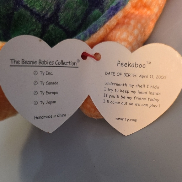 (J3) TY Peekaboo Turtle Stuffed Animal - Picture 4 of 5